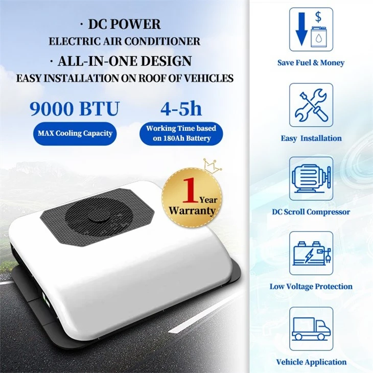 24v Rooftop Truck Parking Air Conditioner