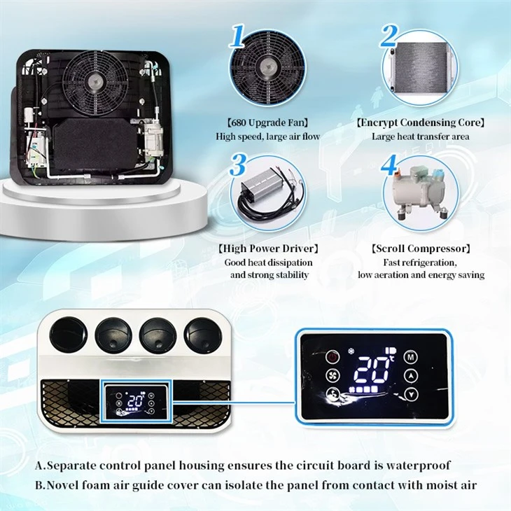 24v Rooftop Truck Parking Air Conditioner